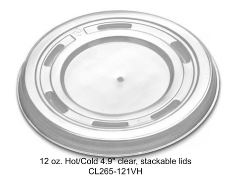 New clear plastic lid for 12 oz. to-go bowl. 
