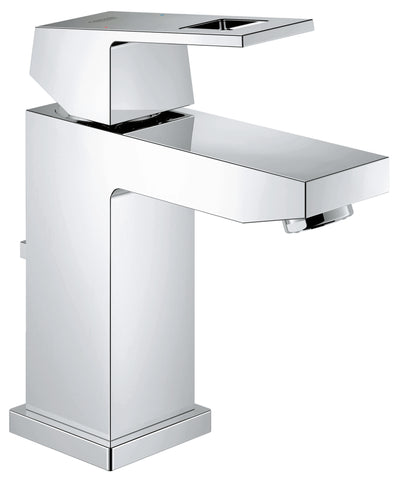 Stock photo of new Grohe Eurocube lavatory faucet with chrome plated finish. 