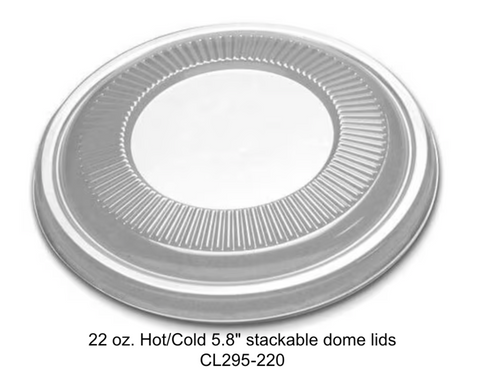 Clear lid for 22 oz. hot/cold bowl. 