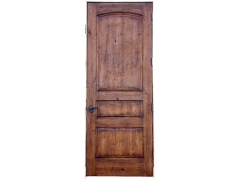 Reclaimed interior door, solid wood, with jamb, hinges and knob. 32" wide, 95" tall, 6.5" deep. Right opening. 