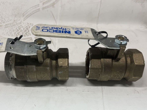Good, used, 2" bronze water valves by Nibco. 