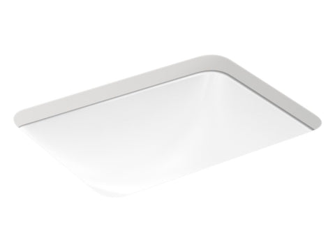 Kohler Caxton undermount rounded rectangular sink. 