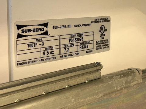 Sub Zero 700TF-3 Freezer