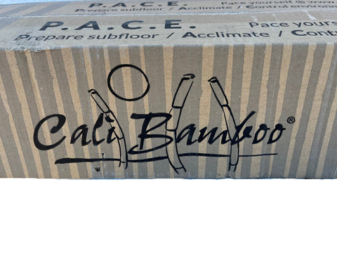 New-in-box Cali Bamboo hardwood flooring. 