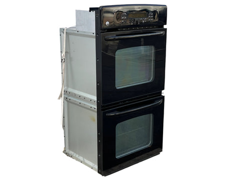 Reclaimed General Electric 27" in-wall double oven, model # JKP55BM1BB. 