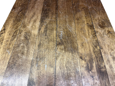 Reclaimed solid maple hardwood flooring. 