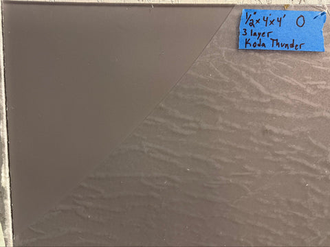 New, opaque koda thunder 1/2"x4'x4' acrylic panel. 