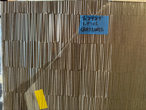 New 1/2"x4'x4' semi-transparent gray lined acrylic sheet. 