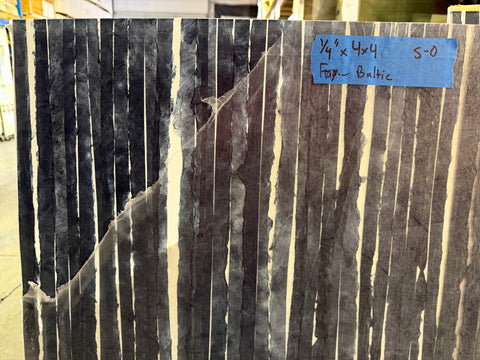 1/4"x4'x4' semi-opaque acrylic sheet with frayed baltic fabric layer. 