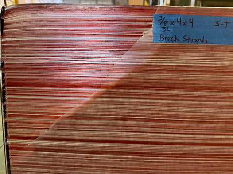 New 3/8" thick, 48" square, semi-transparent resin sheet in brick strands pattern. 