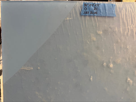 New 4' square, 1/4" thick, opaque sky blue plexiglass panel. 