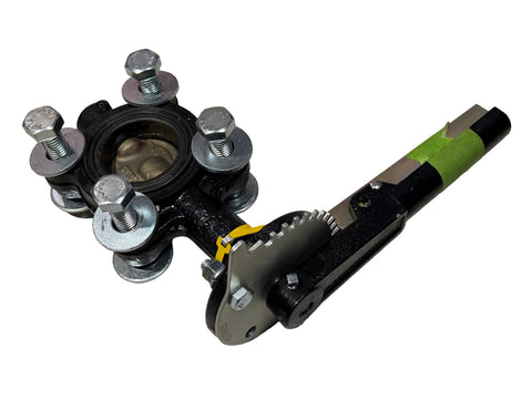 3" Hammond #6411D010200 bi-directional butterfly valve with locking lever operator. 