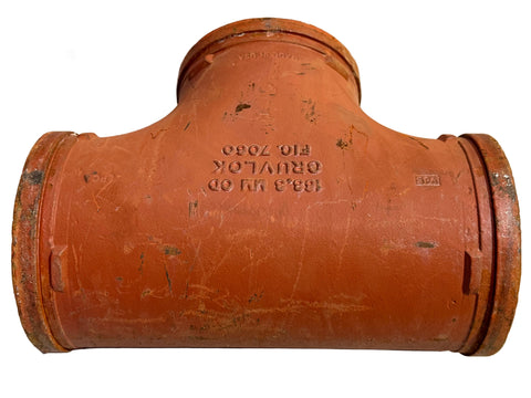 Good, used, Gruvlok Figure 7060, 6 inch plumbing tee. 