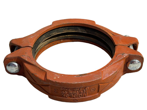 Fig. 7401 6" rigid pipe coupling for grooved water pipe by Rigidlok. 