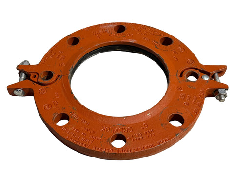Good, used Gruvlok Figure 7012 6" coupling flange for water systems. 