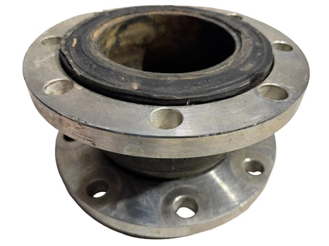 6" wide, 6" long, EPDM pipe expansion joint with stainless flanges. 