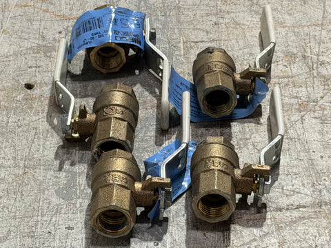 Reclaimed Nibco full port bronze ball valves for potable water systems. 