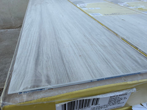 Close-up of new, scratch-resistant, click-lock install, 7mm thick laminate flooring. 