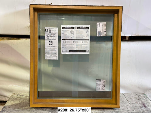 Fixed, combination frame, 26.75"x30" Pella window in new condition. 