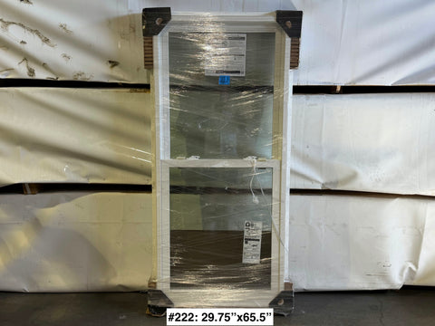 New Pella DH vinyl window with nail fin, sized 29.75"x65.5". 