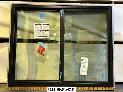 New single slider Pella window with black fiberglass frame (missing 1 latch). 