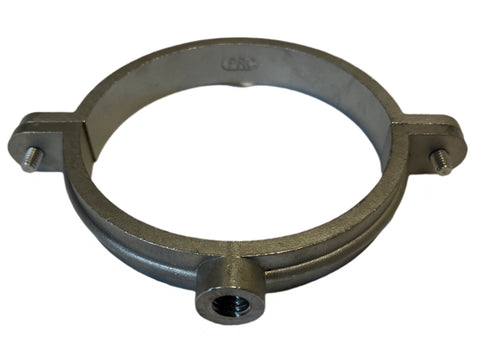 New 4" split ring pipe hanger for up to 300 lb. horizontal or vertical pipe installation. 