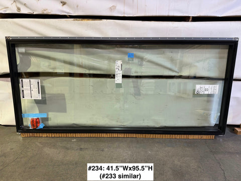 New Pella fixed window with tempered glass, black fiberglass frame & nail fin. 