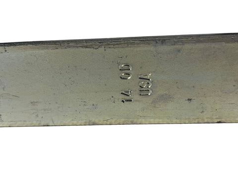 Detail of 14" O.D. stamp on new strut hangers. 