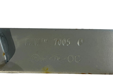 FNW Figure 7005E gray epoxy coated steel 6" clevis hanger detail. 