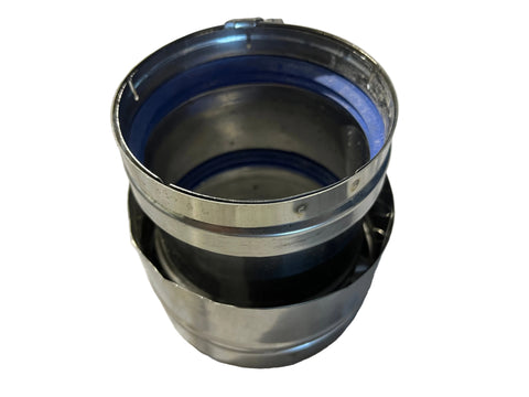 DuraVent #W2-AAU4: FasNSeal Series Double Wall Universal Appliance Adapter, Stainless Steel, 4" I.D; 5" O.D.