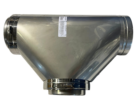 DuraVent #W2-WBT6: FasNSeal AL29-4C Special Gas Vent Pipe - Double Wall - Wide Mouth Boot Tee, Stainless Steel, 6" I.D.