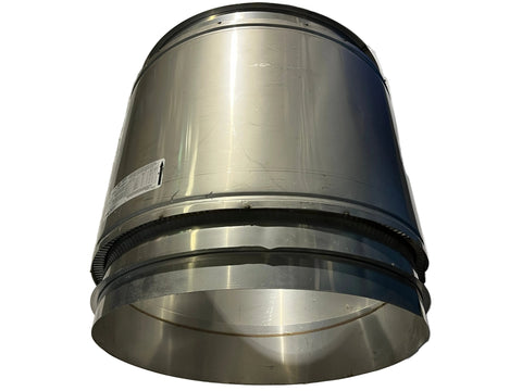 Cheminee Lining #IPPLA: Boiler Exhaust Vent, Double Wall, 1" Air Insulation, Straight Length, Stainless Steel, 24" L Nominal, 24" I.D. x 25.5" H.