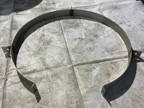 Exhaust Duct Clamp, 2.5" W, Stainless Steel, 25" I.D.