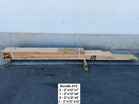 Small lot of new 2x12 dimensional lumber. 