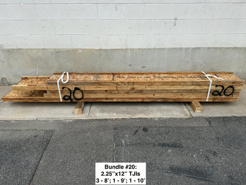 Small bunk of new 2.25"x12" TJIs in 8', 9' & 10' lengths. 
