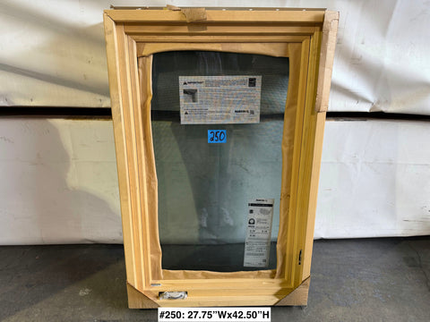 New Marvin RH open 2 pane casement window with wood frame. 