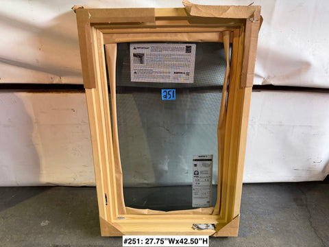 New Marvin 2 pane LH open casement window with wood frame. 