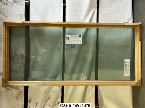 New fixed, wood frame window by Marvin. 