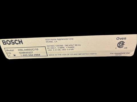 Bosch In-Wall Single Oven