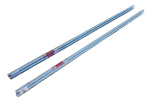 Several new 8 foot long, chromed steel closet poles. 