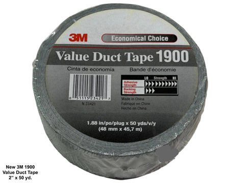 Roll of new 2 inch, 3M value duct tape. 50 yard length. 