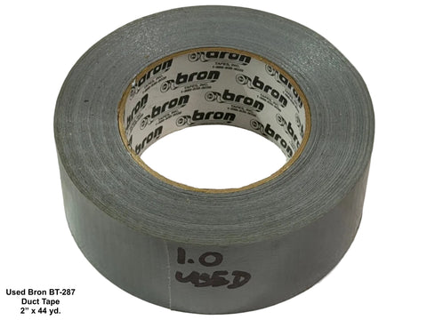 Remnant roll of Bron 2" duct tape with 44 yards of material. 
