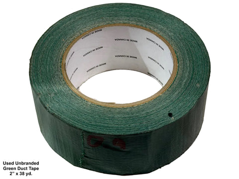 Remnant duct tape: green, 2" wide, 38 yd. long. 