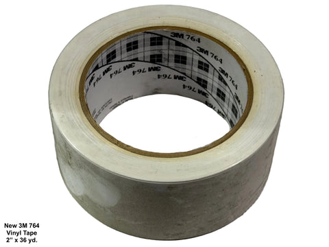 Roll of new 3M 764 vinyl tape; 2 inches wide x 36 yards long. 