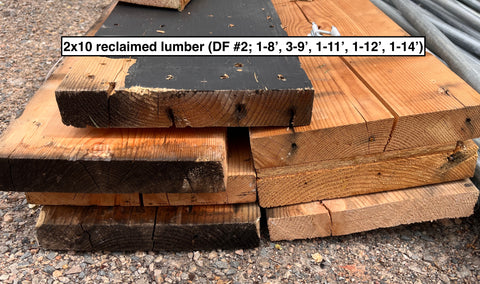 2"x10" Lumber Bundle - Reclaimed