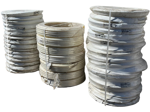 3/4" and 1" PEX plumbing pipe in 100' coils for residential or commercial use. 