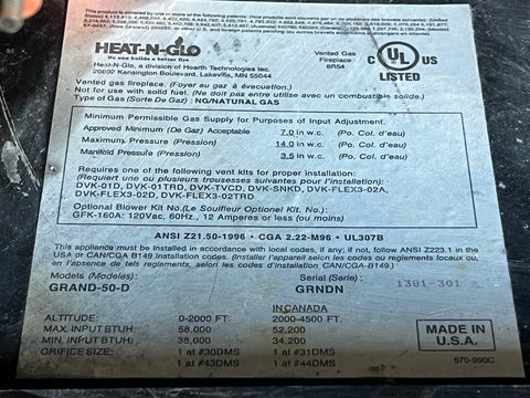 Heat-N-Glo Gas Fireplace