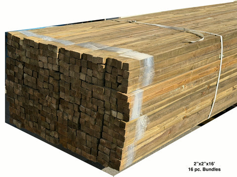 2"x2" Treated Lumber Bundles