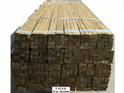 2"x2" Treated Lumber Bundles