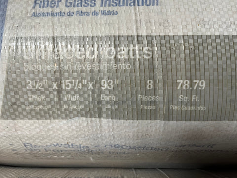 R15 Fiberglass Batt Insulation